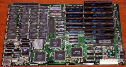 286er Chaintech Mainboard ELT-286B-160B inkl. CPU & Siemens RAM HYB 511000A-80, Intel D80287-10, CHIPS P82C206 & P82C215, Award Bios 1987